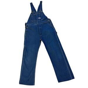 Big Smith Blue Denim Men's Bib Overalls 100% Cotton Size 38 X 32